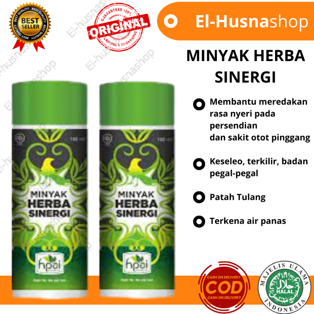 Minyak Herba Sinergi HNI HPAI Original Herbal Gosok Pijat 100ml