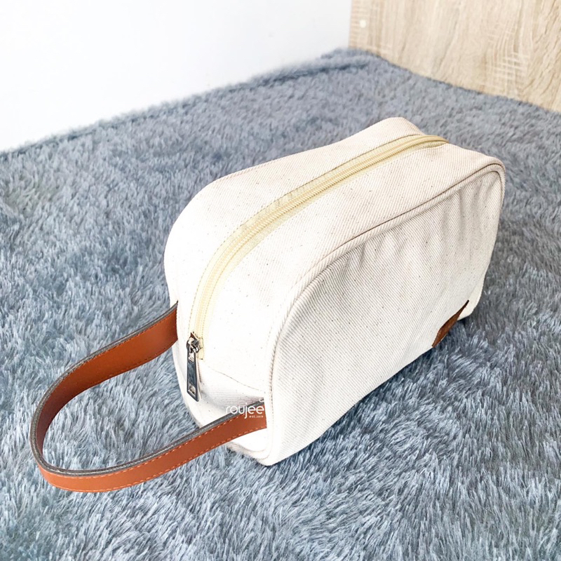 ROUJEE - Quatro Pouch - Pouch Canvas Premium - Pouch Cantik - Pouch Custom - Dompet Cantik