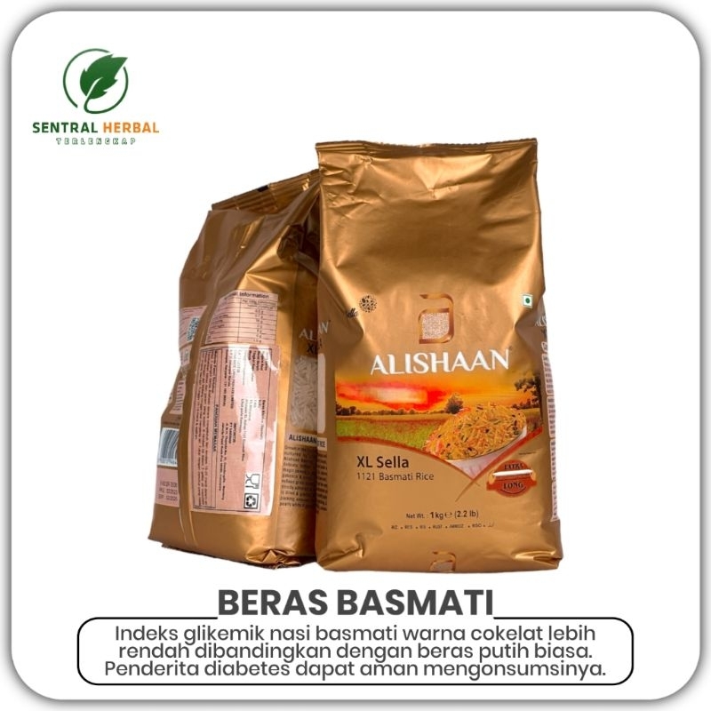 

Beras Basmati Alishaan XL Sella Berat Netto 1 Kilo Gram