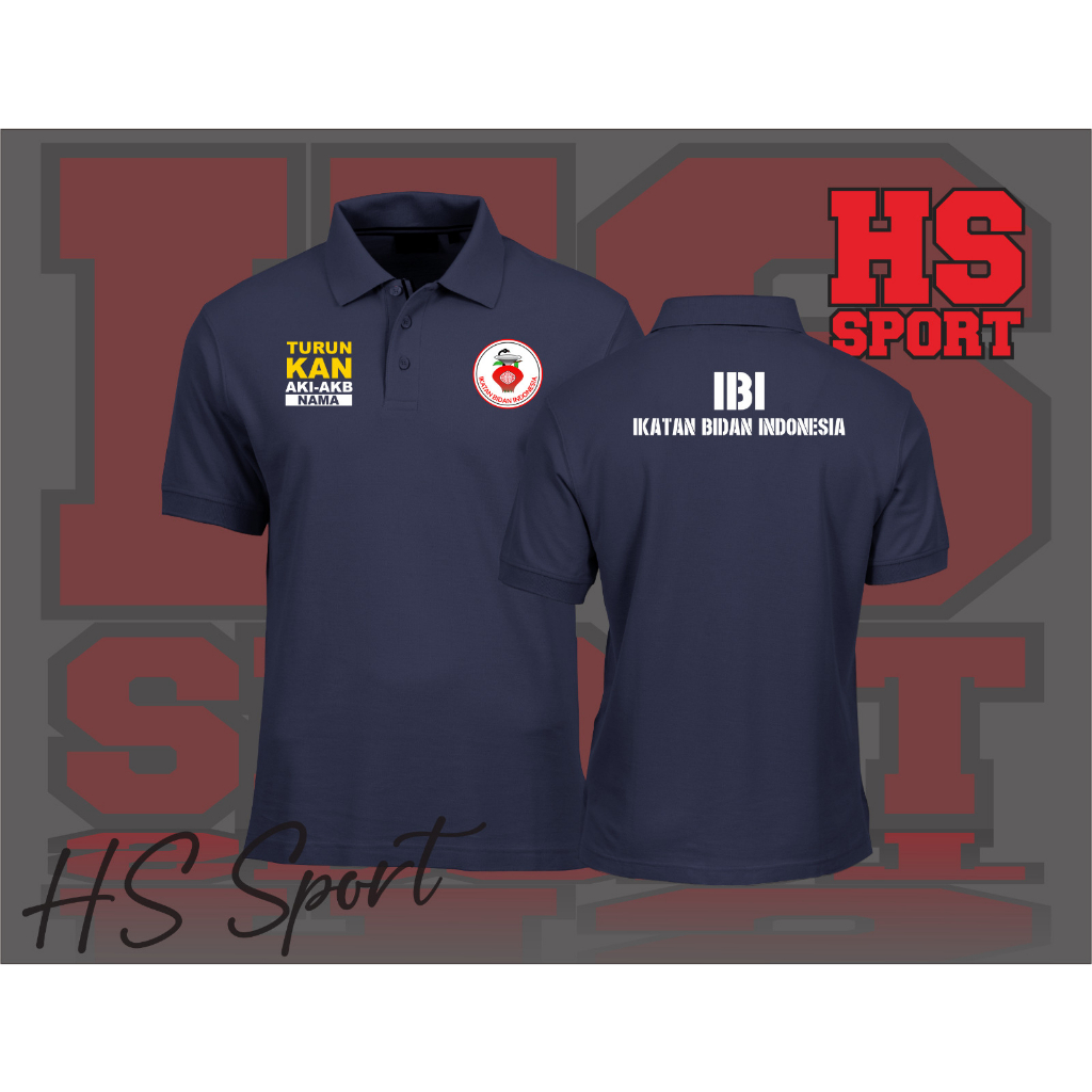 POLO IBI [ IKATAN BIDAN INDONESIA ] - BAJU POLO BIDAN - BAJU POLO KERAH TSHIRT