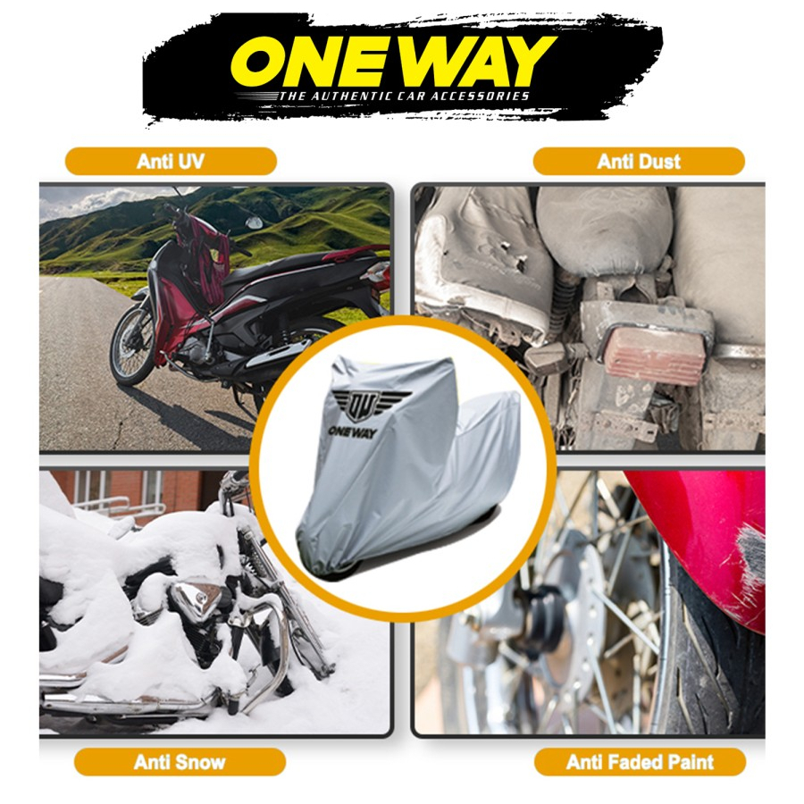 Cover Motor ONEWAY Silver Freego Mio Beat Anti Panas