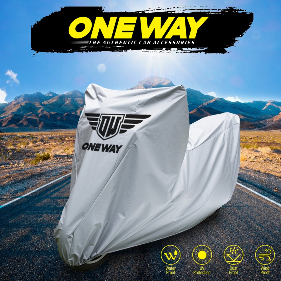 Cover Motor ONEWAY Silver Freego Mio Beat Anti Panas