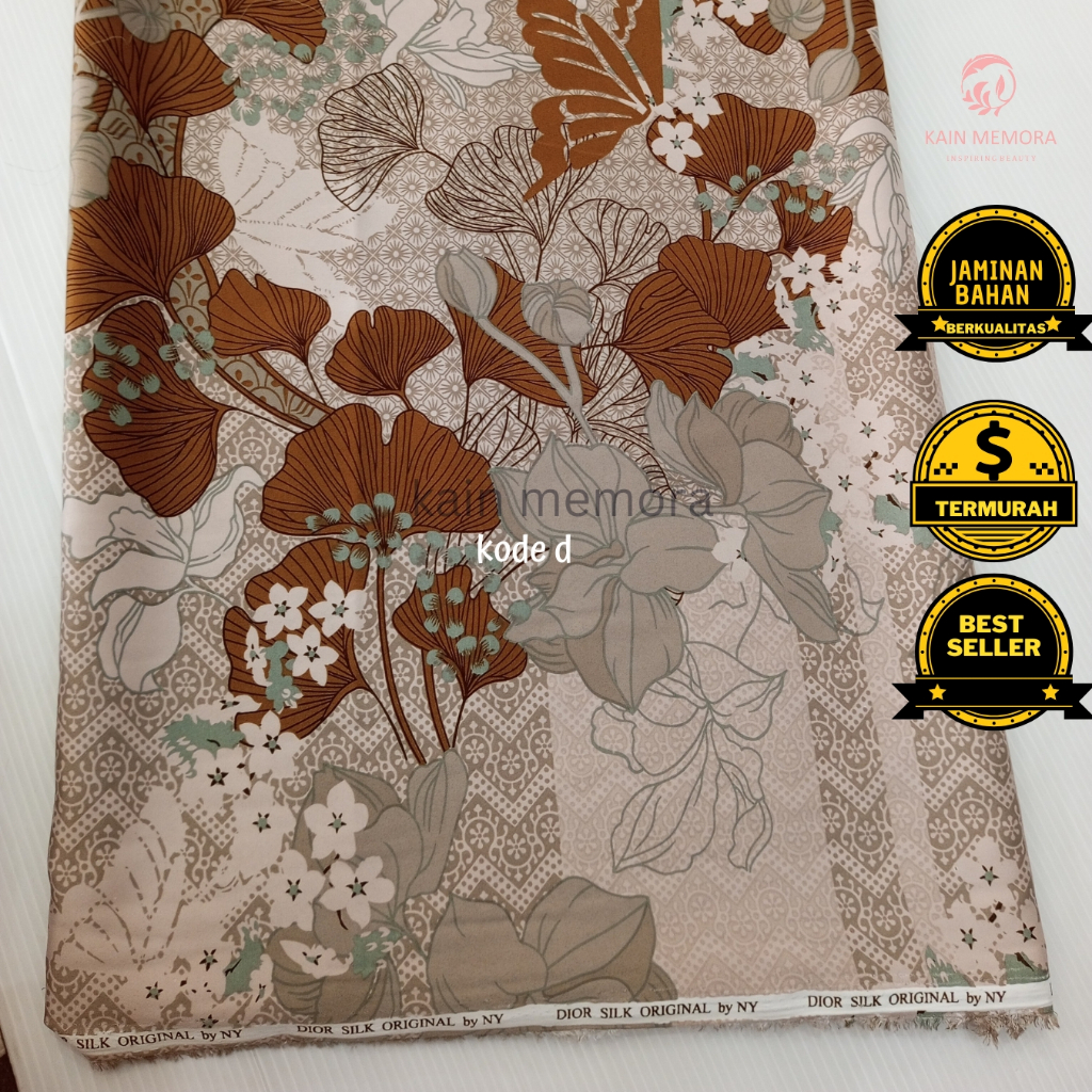 Kain Memoradior Silk Motif Bunga  Elegan Vol 9 Qualitas Qood Premium Lebar 150 cm