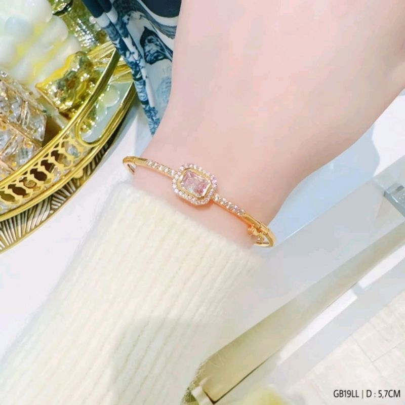 gelang titanium lapis emas