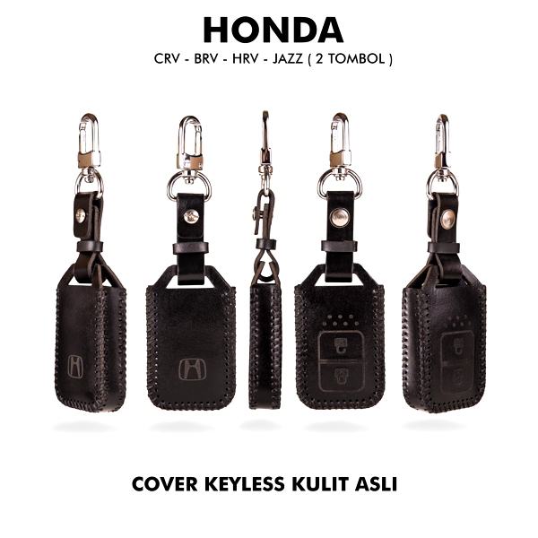 Keyless Cover Honda Leather Untuk Type Mobil Crv /Hrv / Brv / Brio / Jazz / Free Grafir Nama