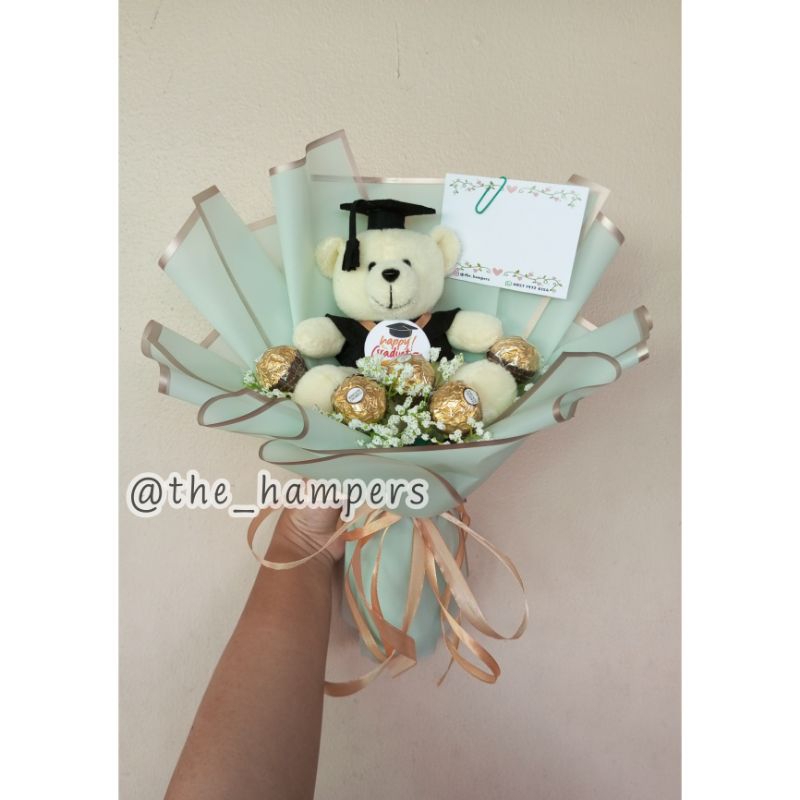 Promo Buket Wisuda Coklat Ferrero - Buket Bunga Boneka Wisuda