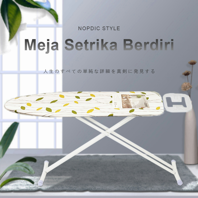 Meja Gosok Setrika Berdiri Lpat Adustable (Type A) / Papan Setrika Lipat Berdiri Besi Premium