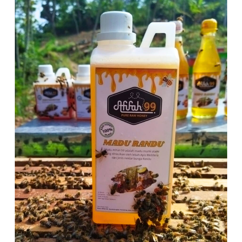 

Madu Murni Afifah 99 Nektar Bunga Randu 1Liter (1000 ml) Madu Randu - Madu Asli Raw Honey