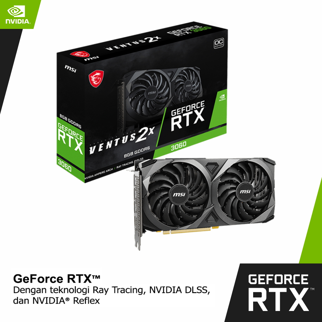 VGA MSI GeForce RTX 3060 VENTUS 2X 8G OC | Nvdia RTX3060 8GB GDDR6