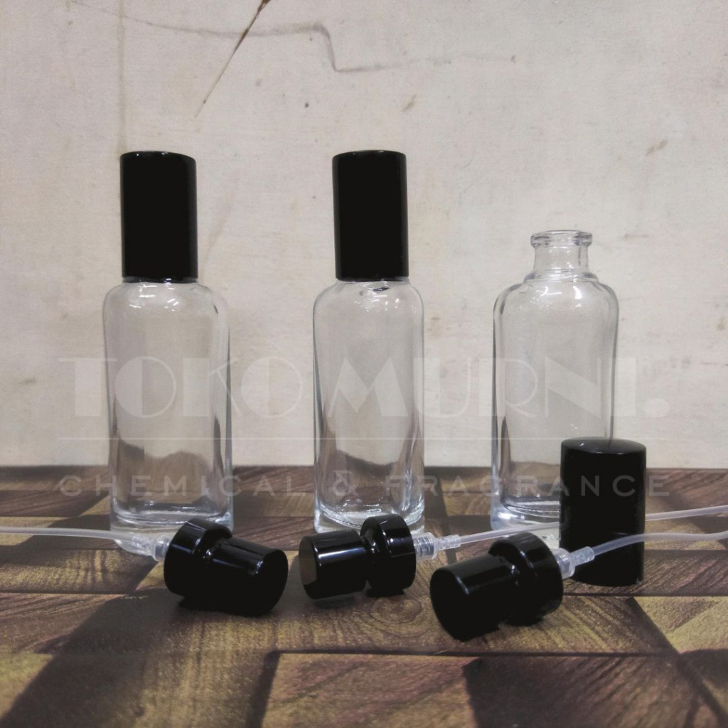 Botol Parfum Segitiga Press Black 25 ml