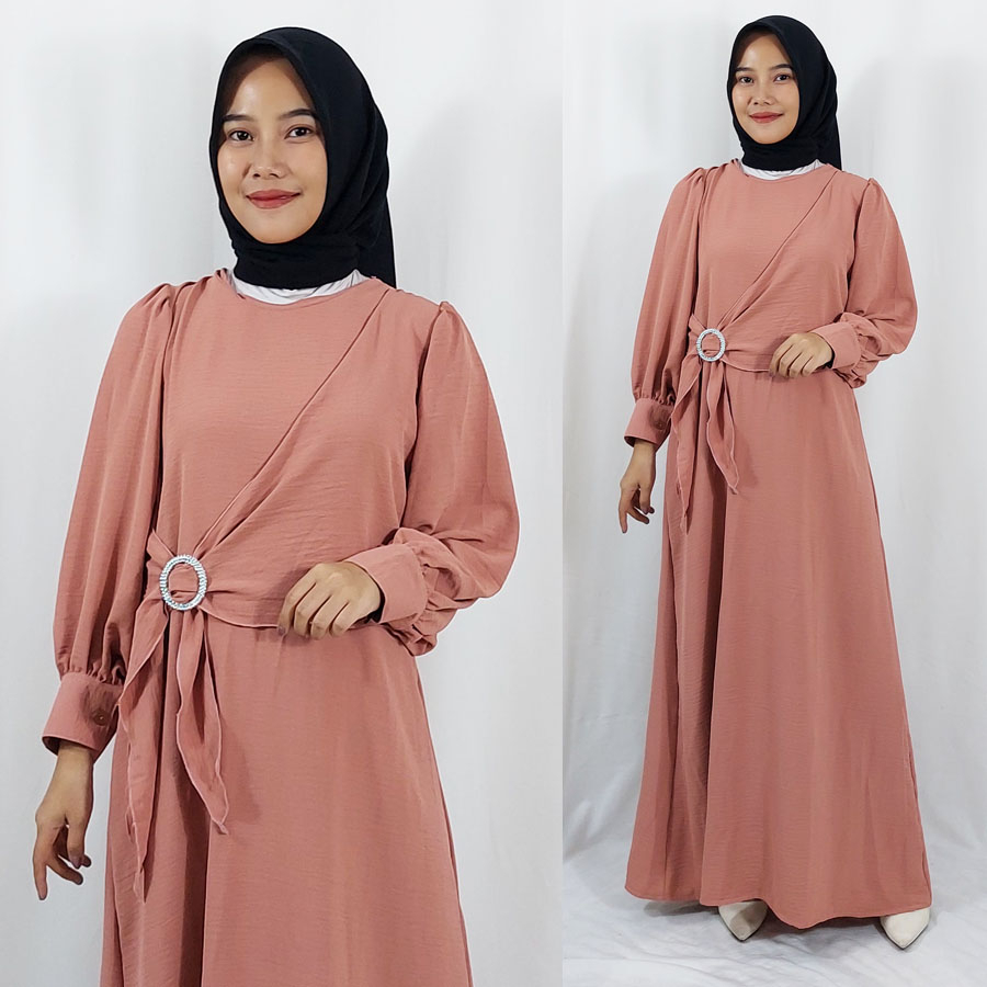 CARLINA DRESS ALETA MODERN PREMIUM CRINKLE AIRFLOW KATUN MAXY WANITA