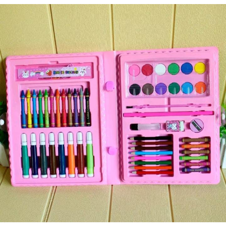 Rizkyonline88 Carayon Set 68pcs / Krayon Mewarnai Anak 68pcs / Pensil Warna Set 68pcs COD STY12