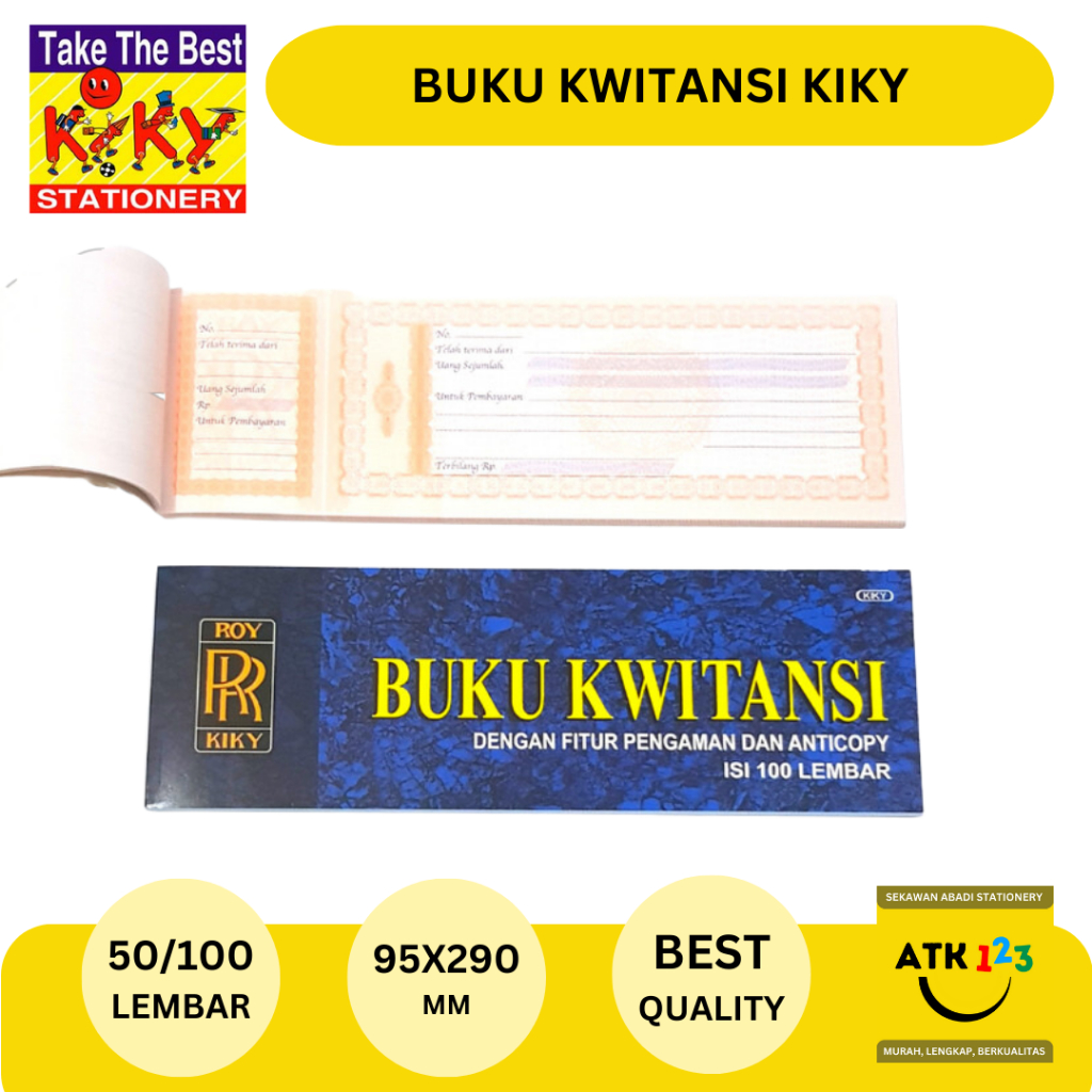 Buku Kwitansi Kiky Secure Isi 50 / 100 Lembar