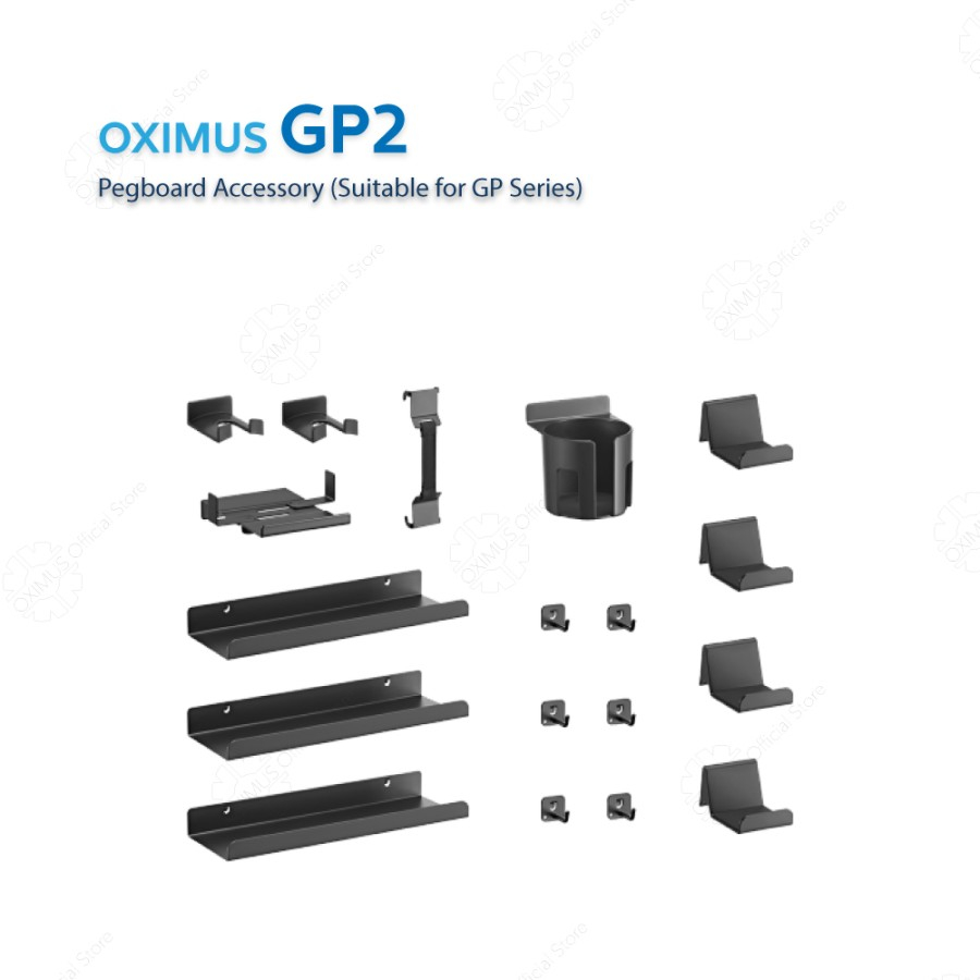 Aksesories Papan berlubang Pegboard DIY untuk GP series Oximus GP2 1Set