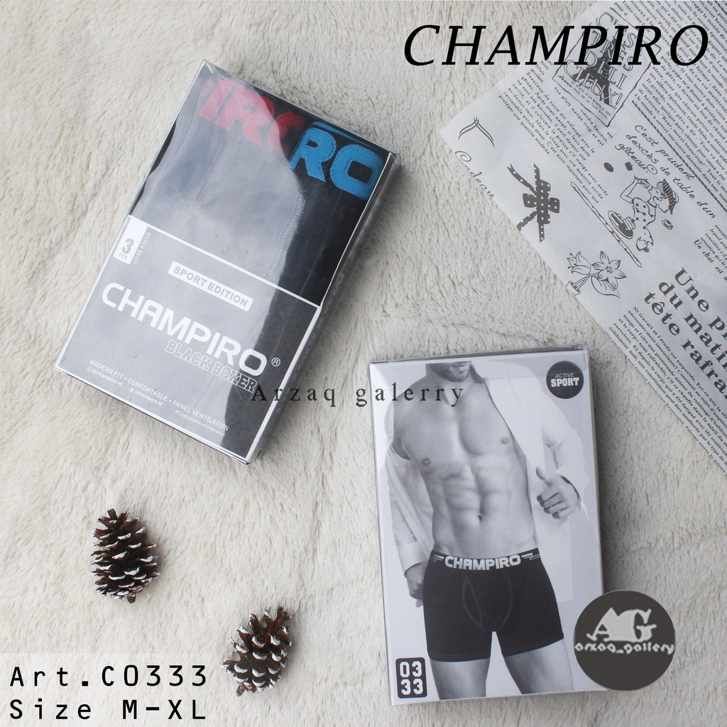 [ 1 PCS ] Boxer Pria Champiro C.0333-C / Celana Dalam Laki Laki PREMIUM CHAMPIRO