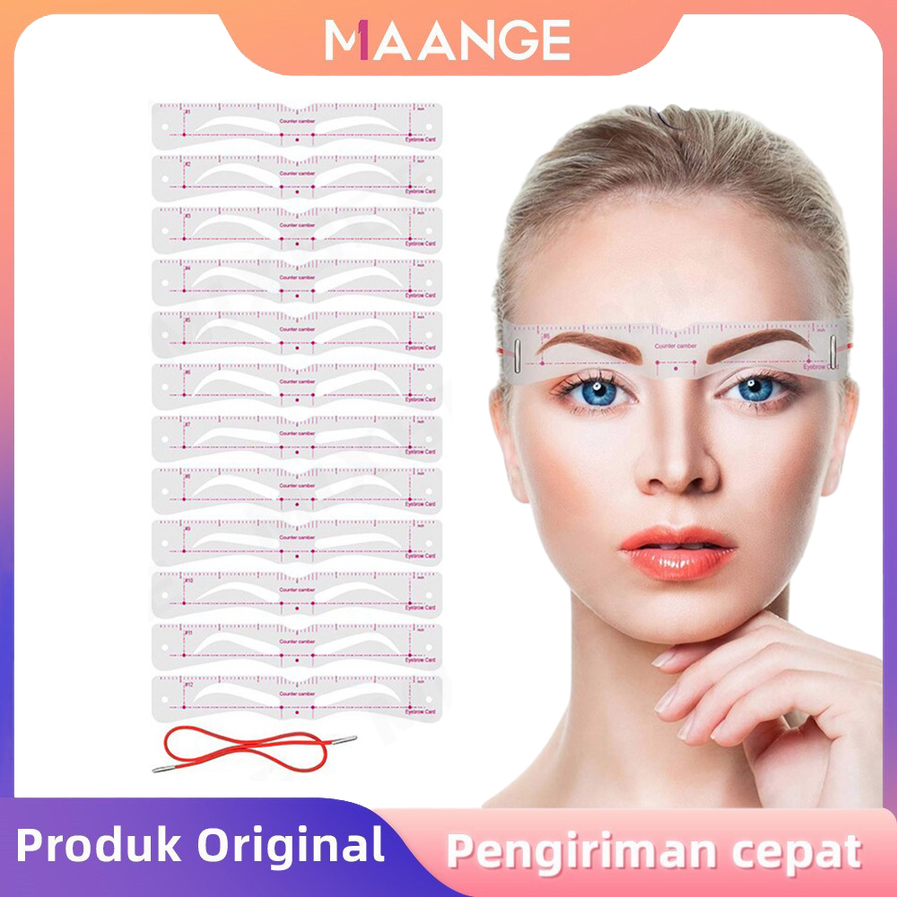 MAANGE 12pcs Stiker Alis Silikon Template Alis Sariawan Artefak Alat Makeup 1344