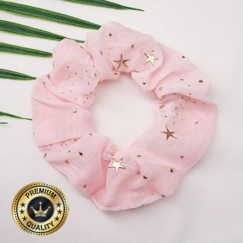 Ikat Rambut Scrunchie Hairband Model Korea Style Motif Bintang