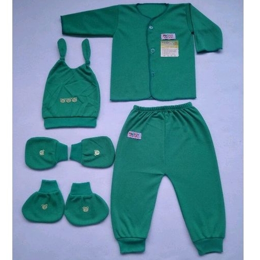 Set Baju  Bayi Baru Lahir Lengan Panjang +Topi STK Newborn