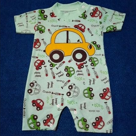 Jumper Bayi/RomperPersegi DobleKnit40s Motif Sablon