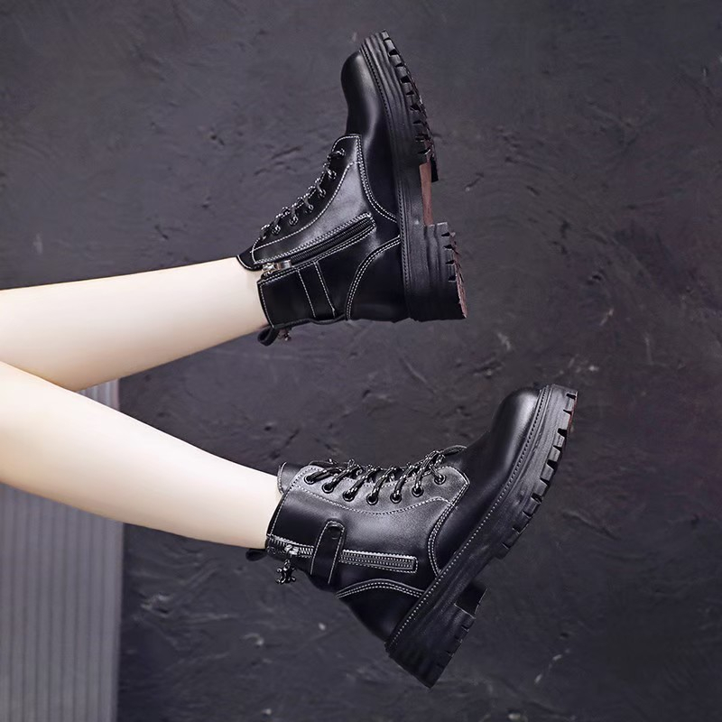 AVANCEID 1962 Sepatu Sneakers Boots Wanita Docmart Hitam Import