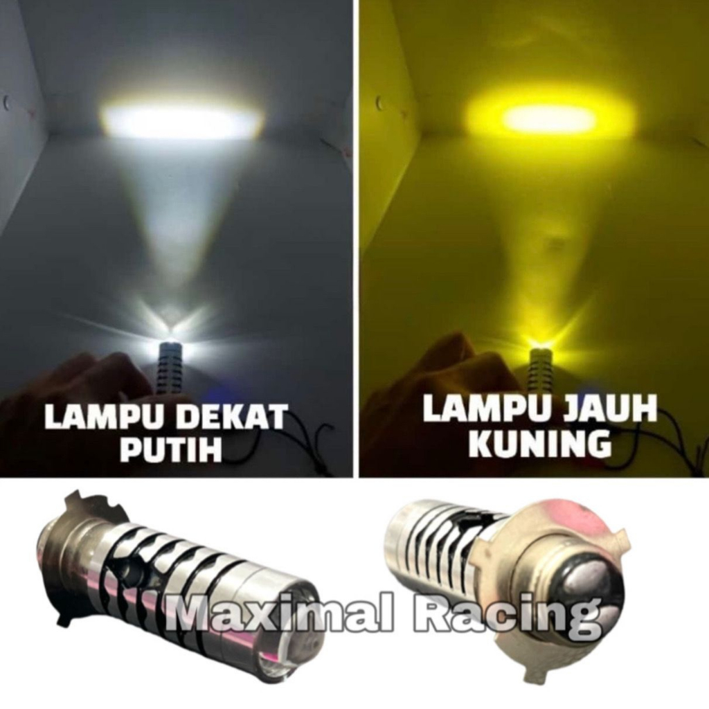 Lampu H5 Laser Kaki 3 Supra X GL Pro Megapro Verza New Hi Loo Putih Kuning Senja Biru