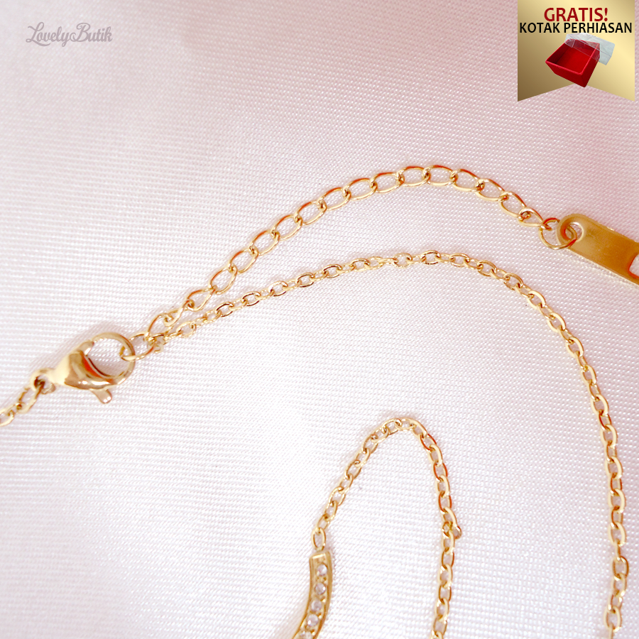 Kalung Titanium Wanita Anti Karat Korean Style Import Fujit4 GRATIS  KOTAK PERHIASAN - Lovelybutik