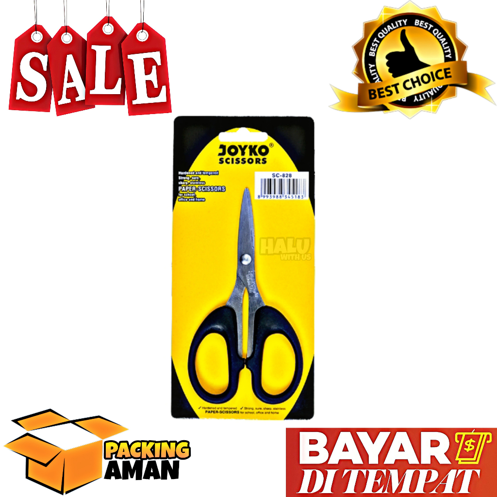 

(BISA COD) PROMO 1 Pcs Gunting Joyko SC828 / Scissors Small SC 828 / Alat Potong Kertas Pendek SC-828