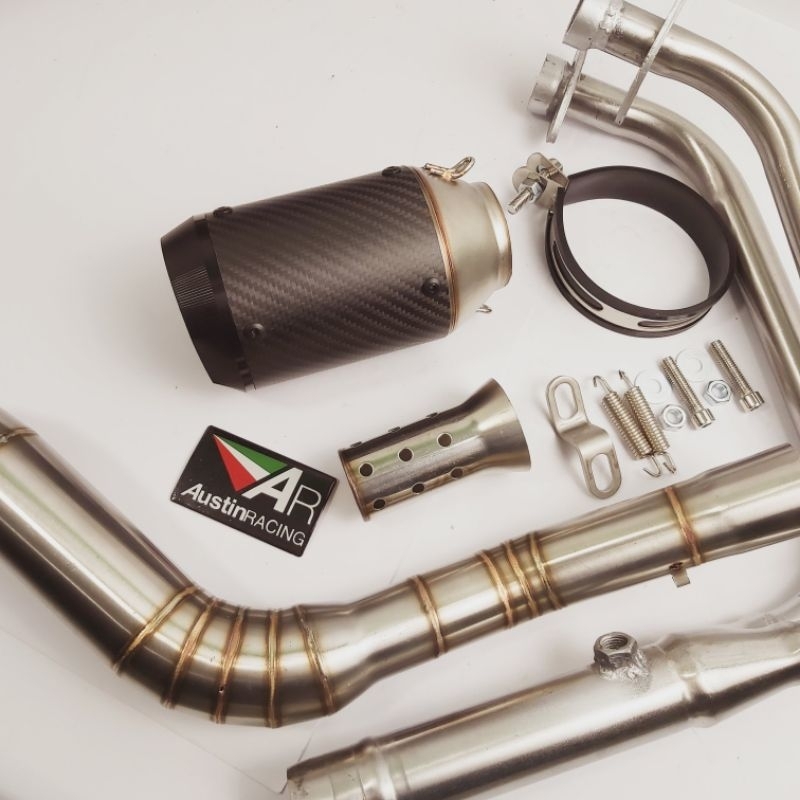 Knalpot IMPORT AUSTIN RACING Carbon FIBER Full System Ninja 250 Fi 2019