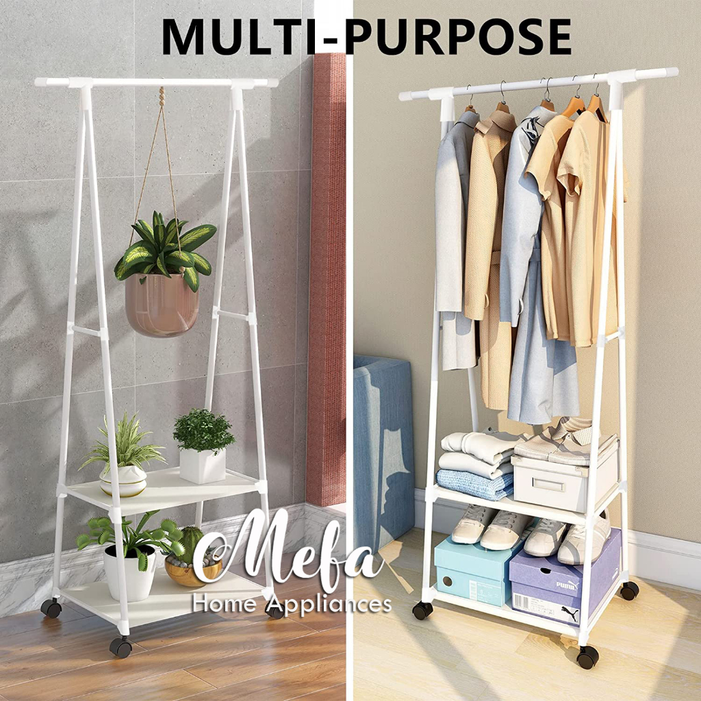 Rak Susun Serbaguna Besi Aesthetic Roda Tempat gantungan Tanaman Hias Tempat Pot Bunga