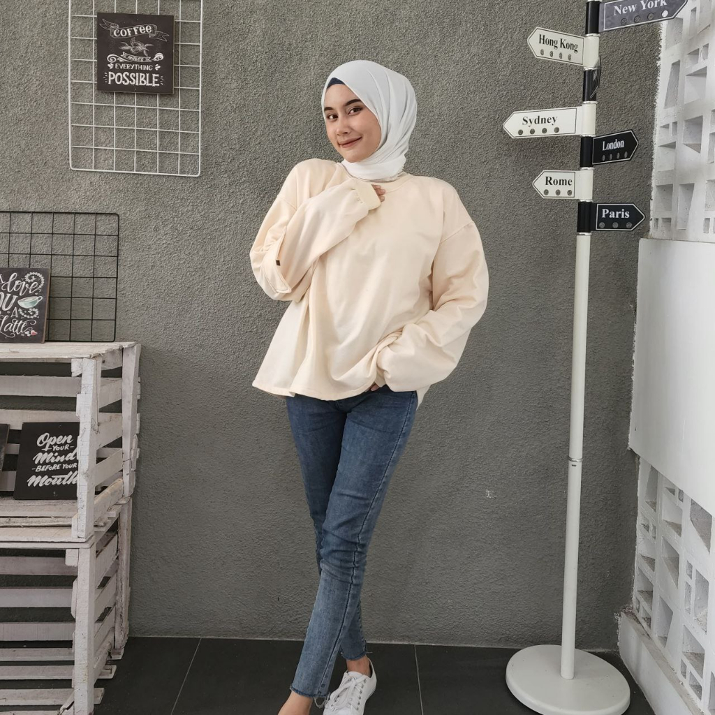 [ PROMO &amp; COD ] HAND POCKET SWEATER OVERSIZE / SWEATER OVERSIZE TERBARU / ALL SIZE FIT TO XXL / SWEATER UNISEX / OVERSIZE KOREAN STYLE / OOTD HIJAB