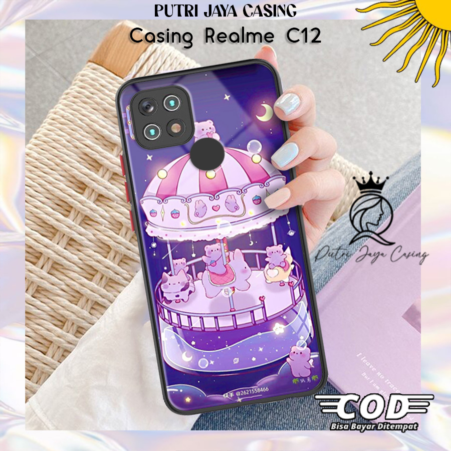 Case Hp Realme C12 casing Realme C12 Motif CUTEBEAR Casing Terbaru Case Karakter Lucu Casing Lucu Ca
