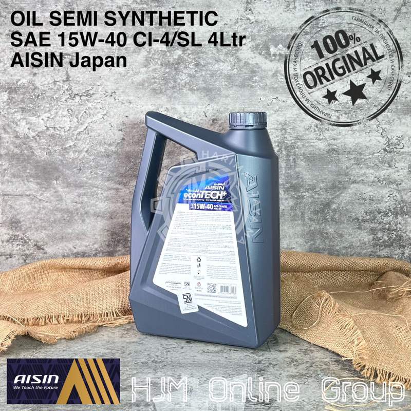 OIL MESIN DIESEL AISIN OIL SEMI SYNTHETIC SAE 15W-40 CI-4/SL 4 Liter