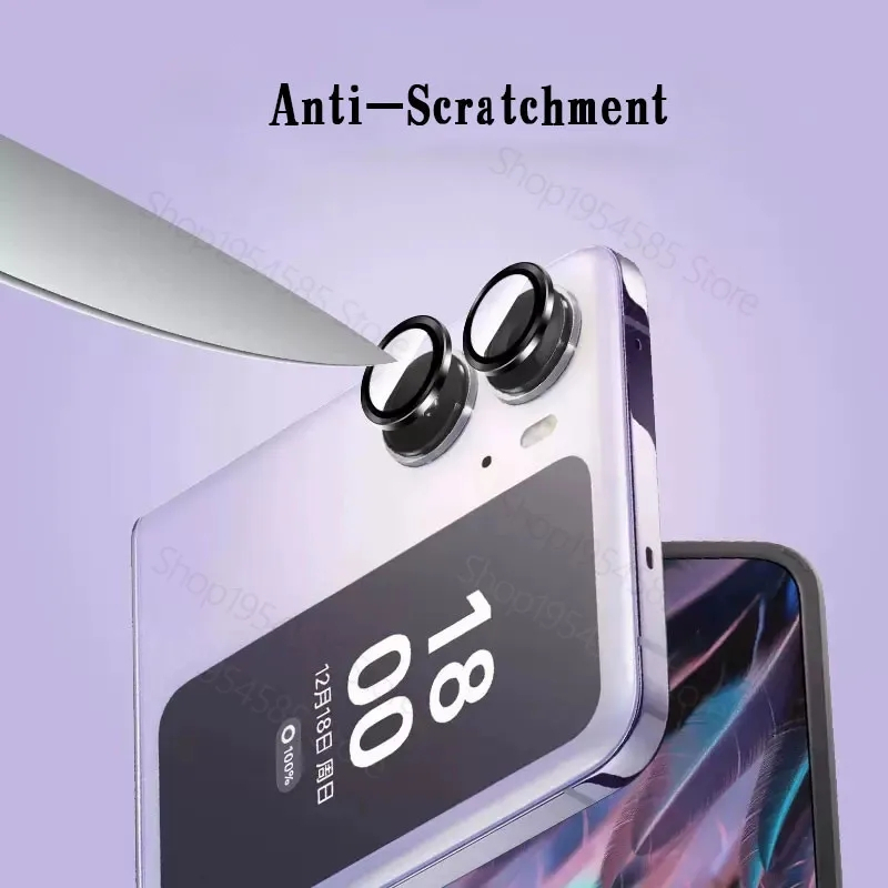 Metal ring TEMPERED GLASS Anti gores kaca Camera Kamera Screen Guard Oppo N2 FLIP antigores