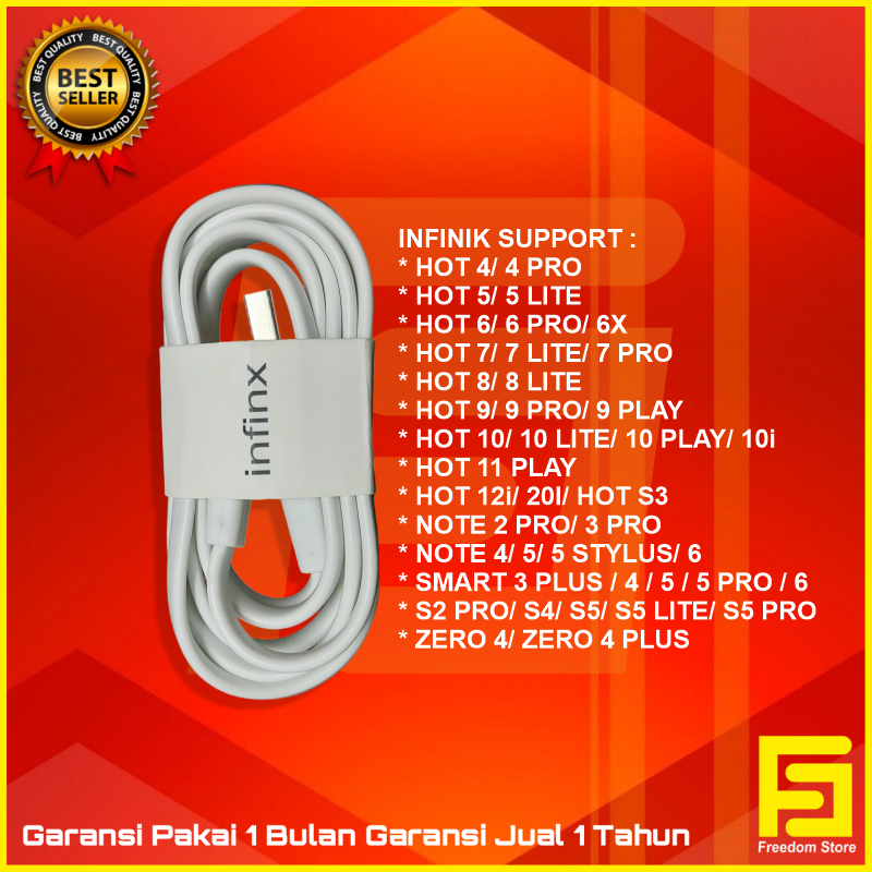 KABEL DATA INFINIX FAST CHARGING 18W MICRO USB ORIGINAL 100%
