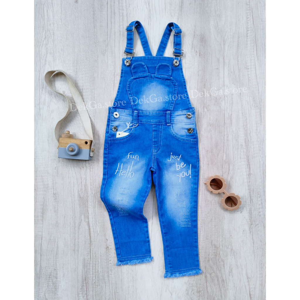 BAJU KODOK ANAK OVERALL JEANS STRECH OVERALL ANAK