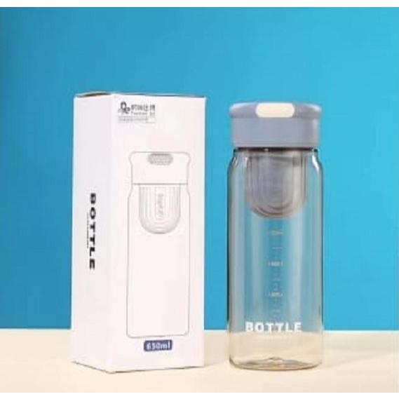 KJ5550 Botol Minum Filter Portable Olahraga Kantor Sekolah 650ml Anti Tumpah Dengan Sedotan / Tumbler