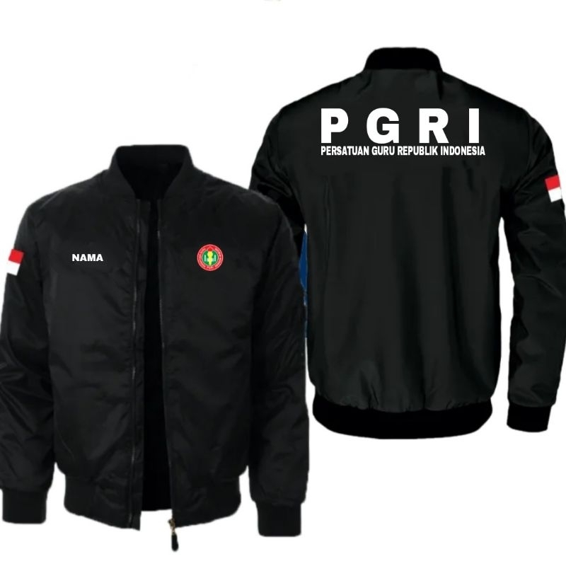Jaket bomber PGRI full bordir jaket PGRI jaket persatuan guru republik Indonesia jaket guru jaket bo