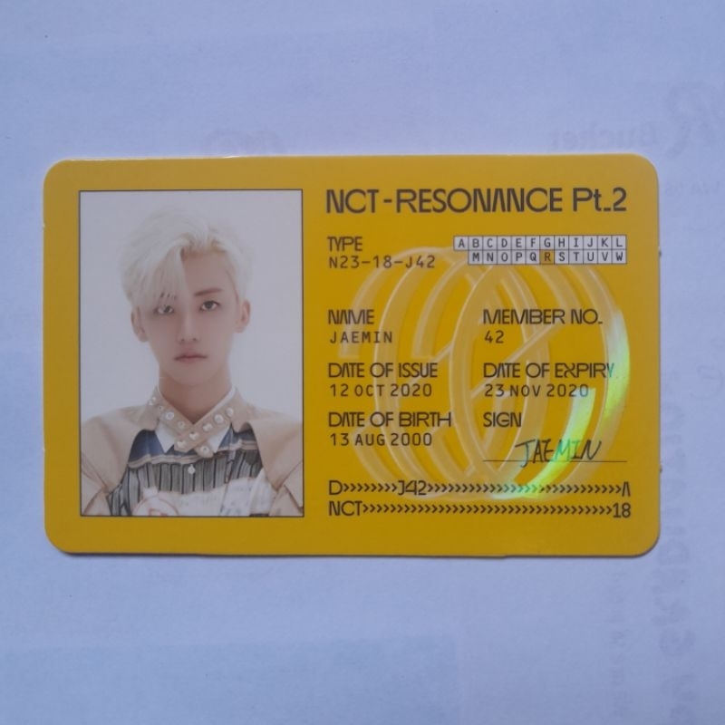 ID CARD Jaemin Resonance Pt 2