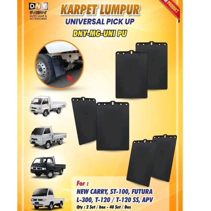 MUDGUARD KARPET LUMPUR RODA FULL KARET MOBIL PICK UP UNIVERSAL NEW CARRY ST100 T120SS T120 APV SEMUA PICKUP