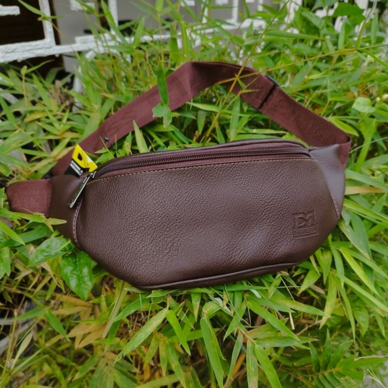 Tas Selempang Pria Kulit PU Premium | Waistbag Pria Original Merk DM