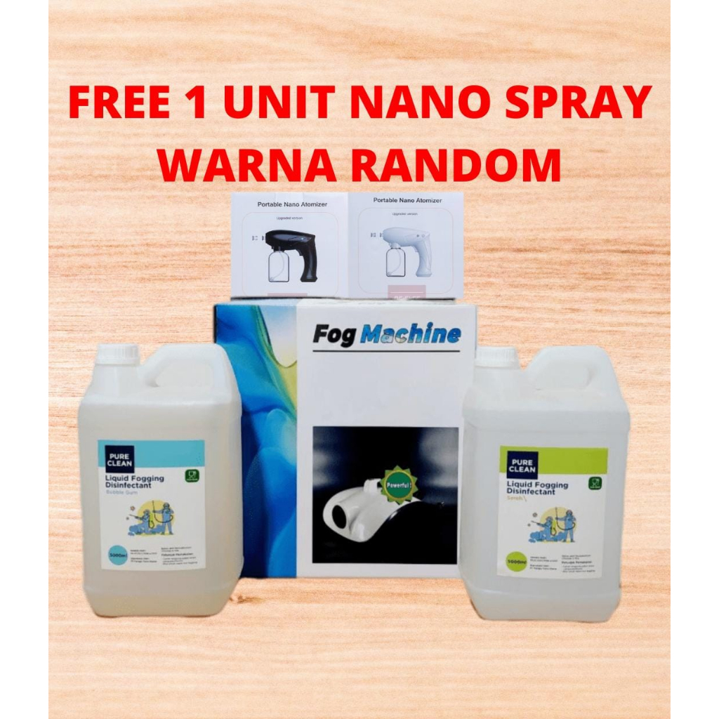 PROMO BUNDLING!!! FOG MACHINE + CAIRAN 5L VARIAN BUBBLE GUM ATAU SEREH (PILIH SALAH SATU)