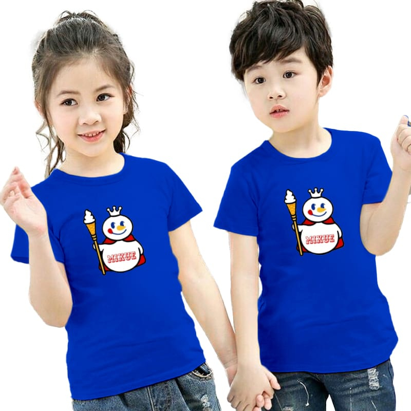 kaos anak anak mixue unisex cewek/cowok DTF