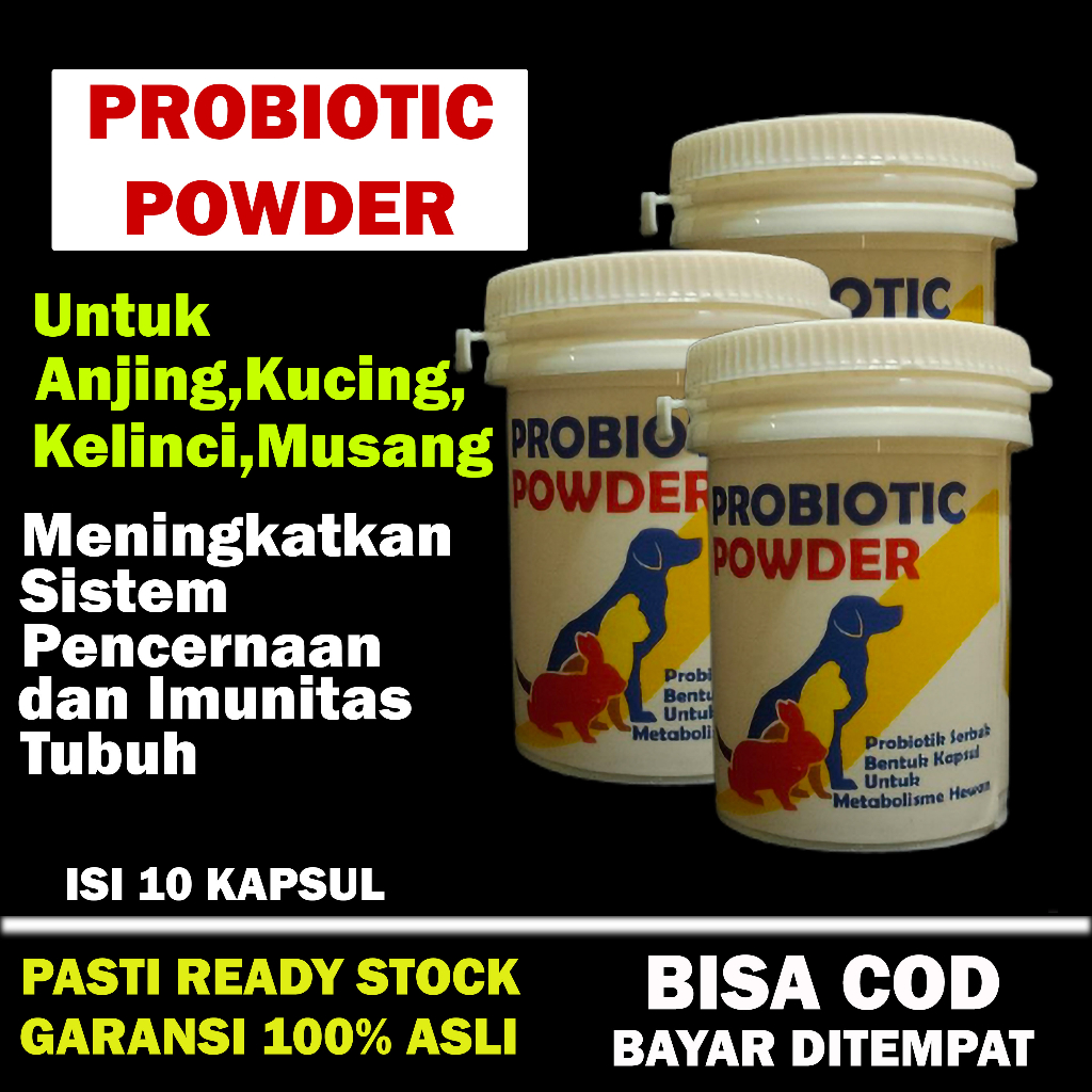 Vitamin Pencernaan Kucing Anjing PROBIOTIC POWDER Obat Sakit Perut Diare