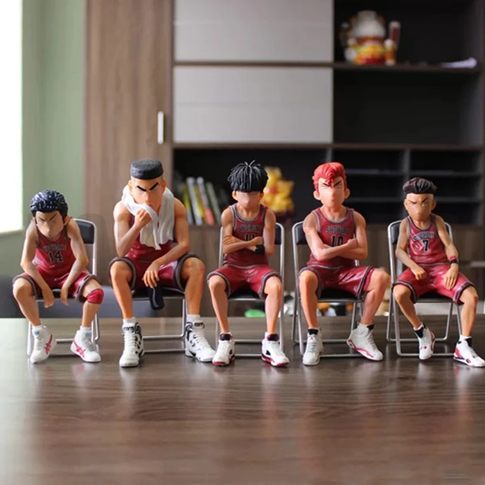 Action Figure Slam Dunk: Shohoku Sitting - Hanamichi, Rukawa, Akagi, Ryota, Mitsui (Bakawears)