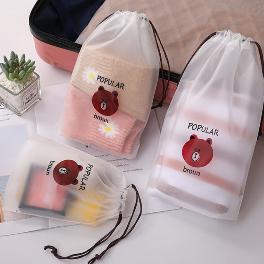 TRS - Travel Pouch Organizer Bag Tas Serut Tempat Penyimpanan Alat Make Up Mandi Waterproof Anti Air Mini