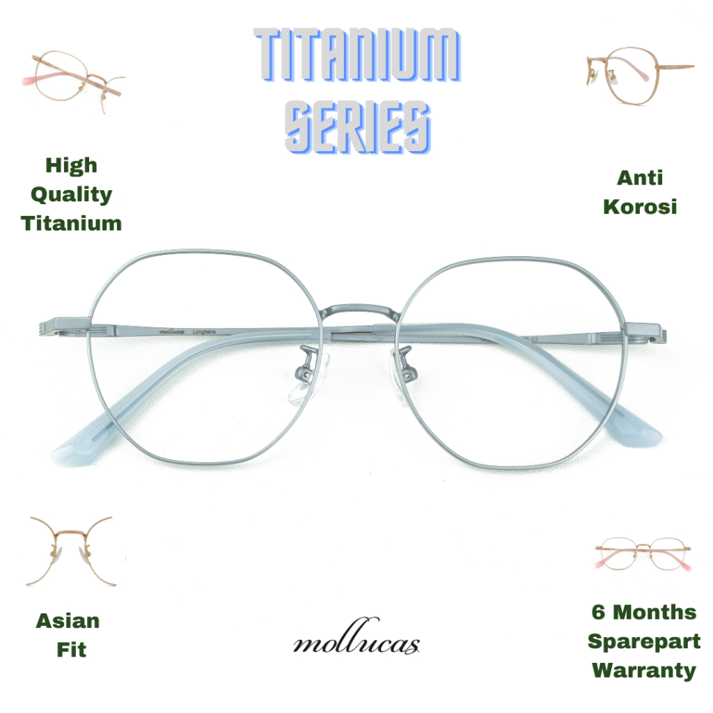 Mollucas - Mollucas Longkana CK843 C3 Silver - Kacamata Original Pria/Wanita- Minus/Silinder/Plus