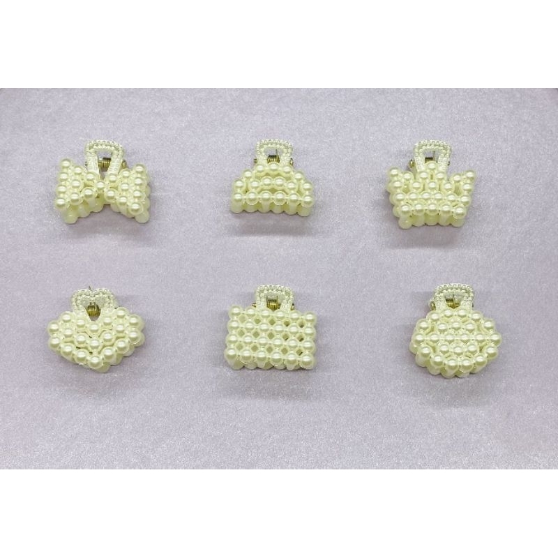 JEPIT JEDAI MUTIARA KOREA PLASTIK TEBAL KECIL