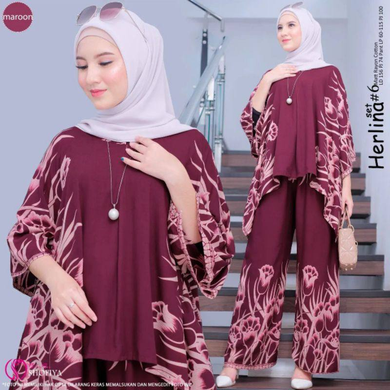 ONE SET SETELAN JUMBO RAYON BUSUI WAKA KEKINIAN | SETELAN RAYON CP WAKA | SETELAN WAKA SIBORI BUSUI 
