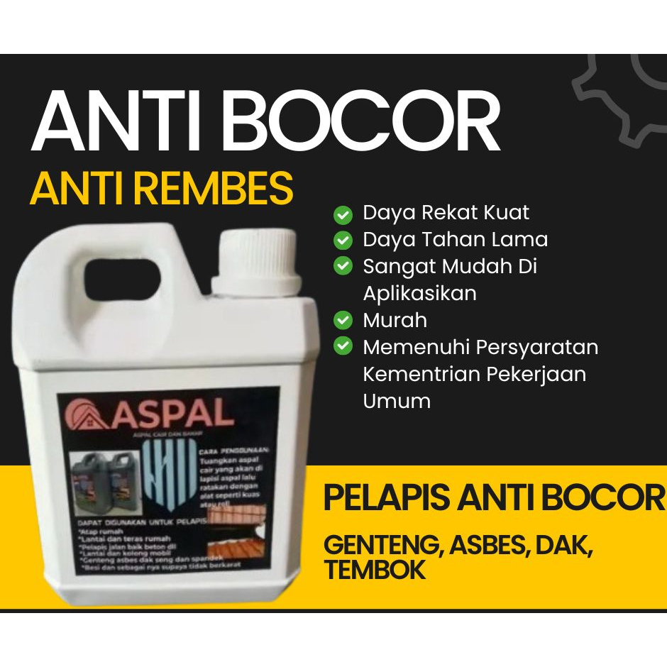 Cat Lapisan Anti Bocor Tembok Rumah Atap Genteng Asbes Material Bangunan Ukuran 1 Kg