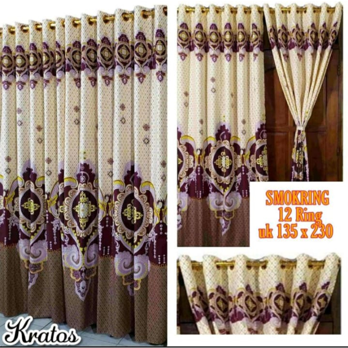 Gorden Pintu atau jendela smokring 12 ring